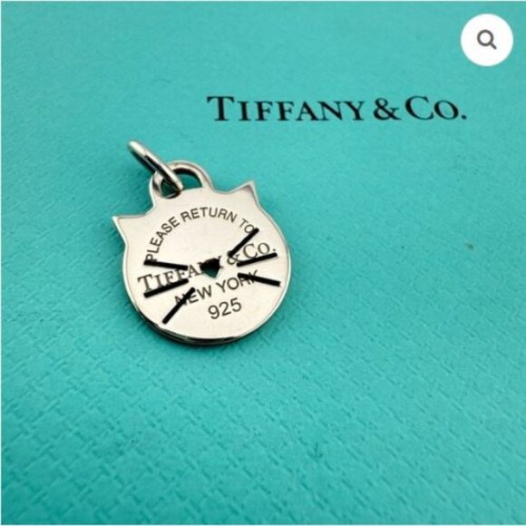 Tiffany & Co. Jewelry - RARE Return to Tiffany Co Cat Kitten Tag Charm or Pendant in 925 Sterling Silver